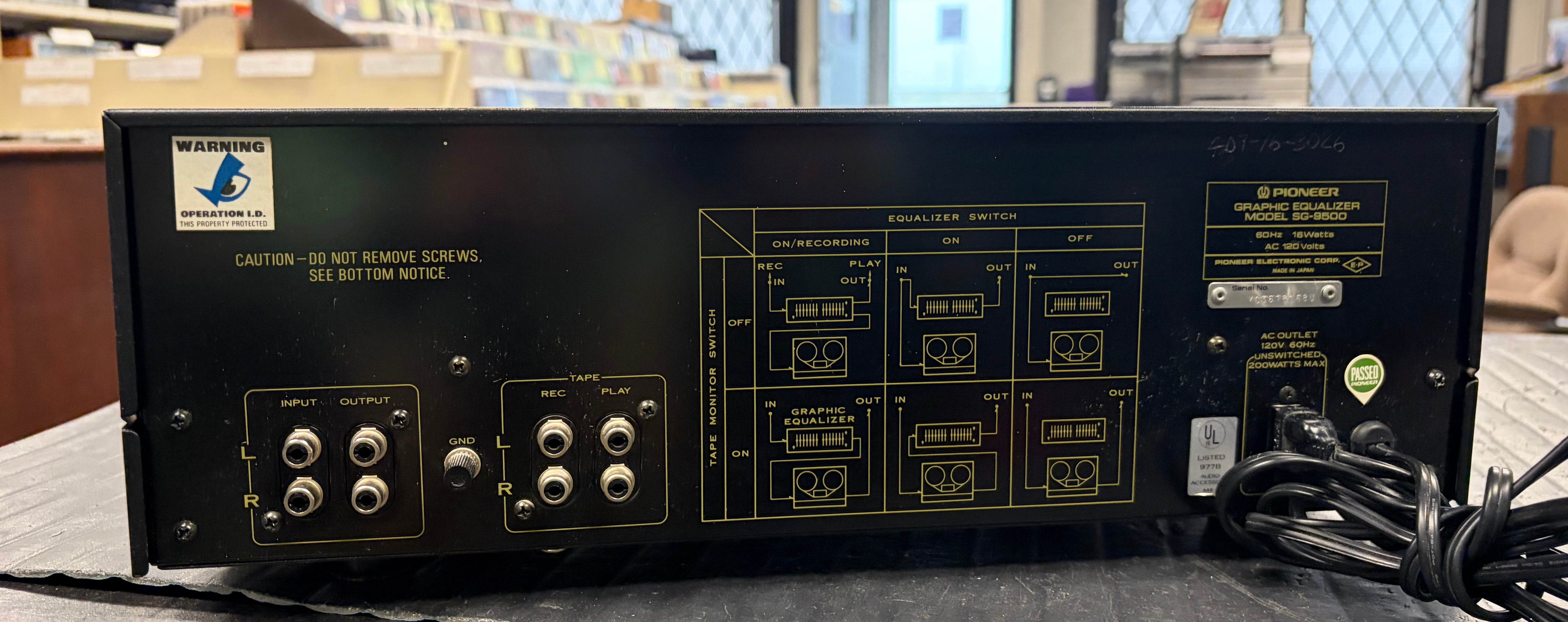 Pioneer SG-9500 Graphic Equalizer