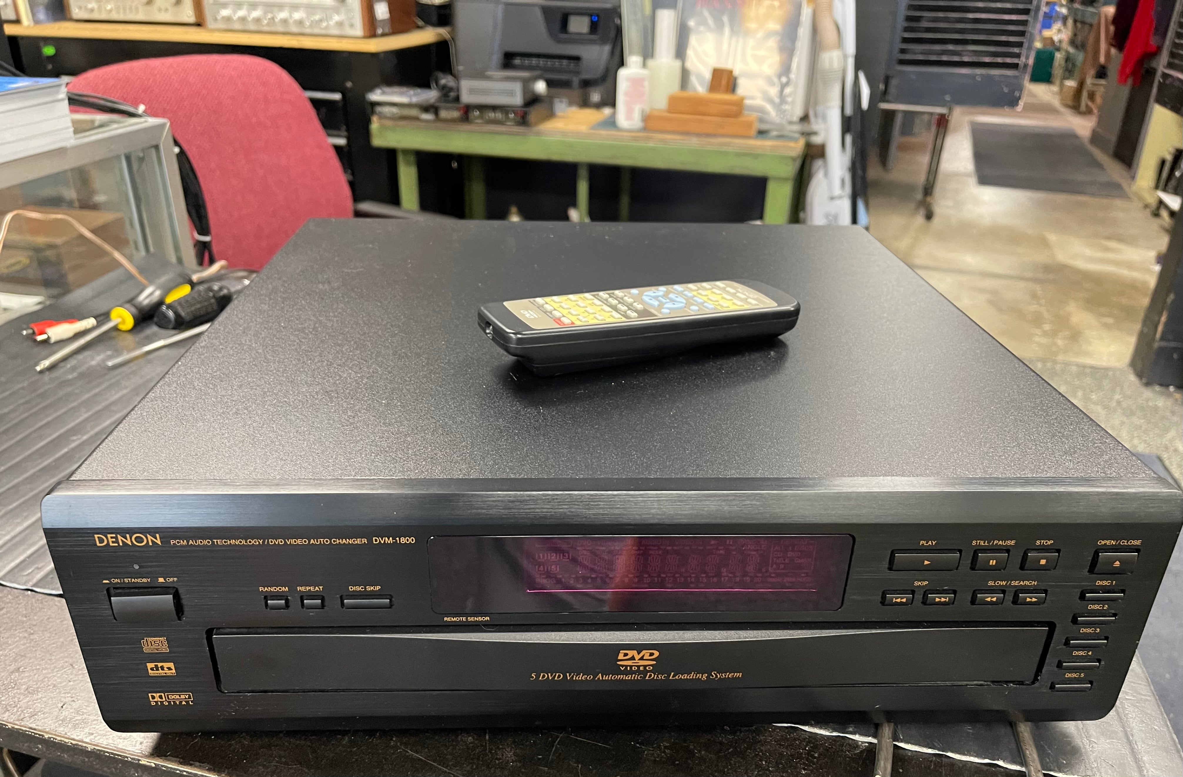 Denon DVM-1800 CD/DVD 5 Disc Player With Remote