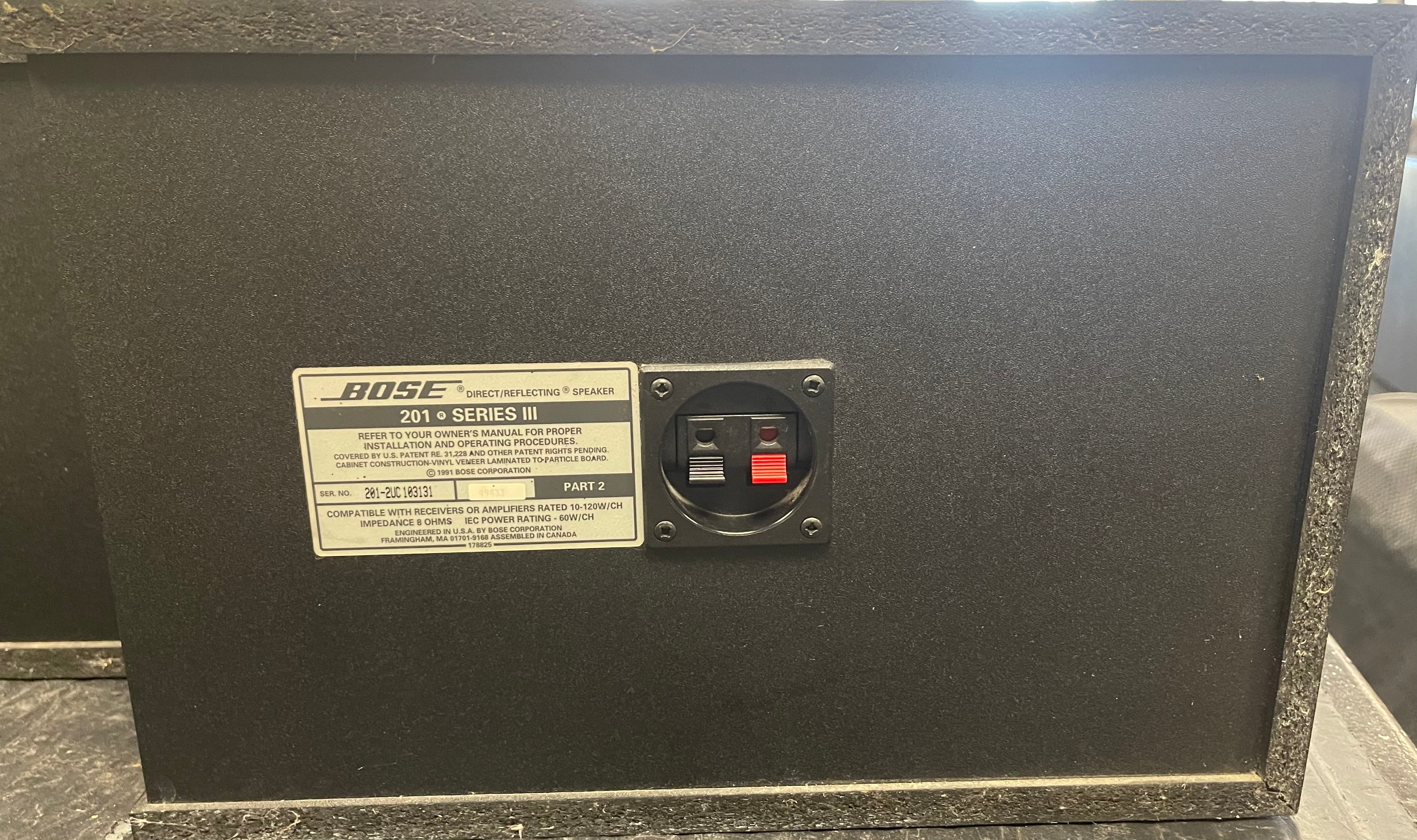 BOSE 201 Series III Direct Reflecting Speakers
