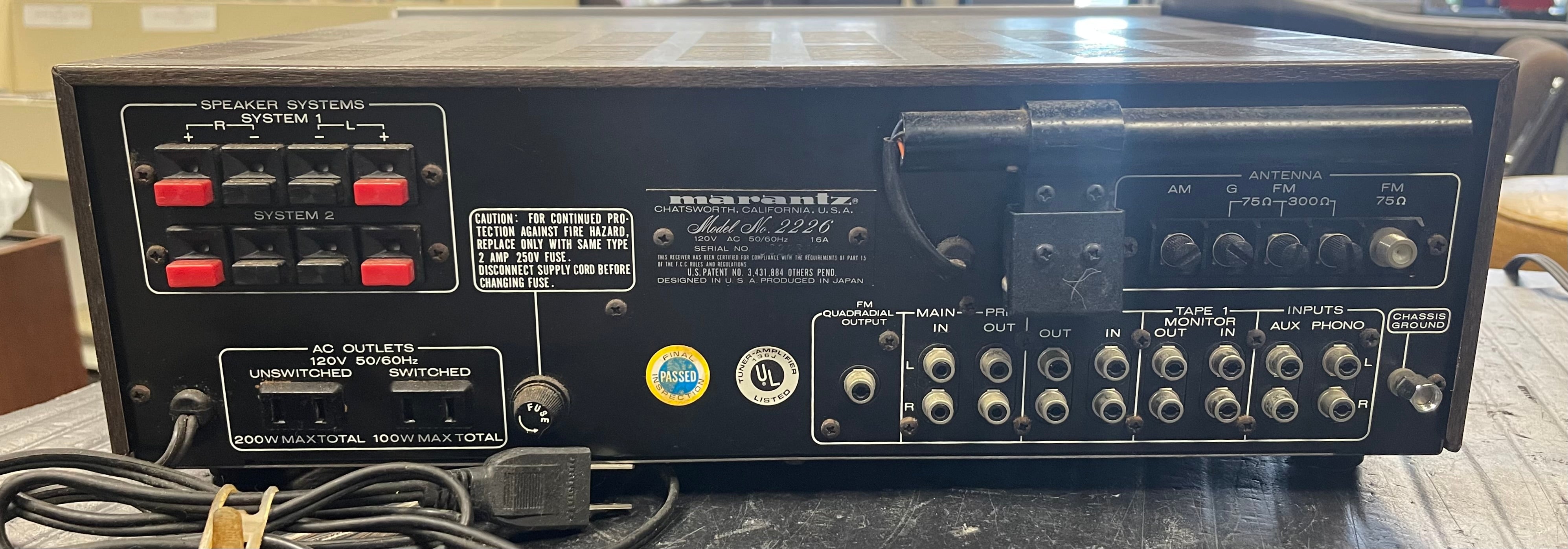 Marantz 2226 Stereophonic Receiver
