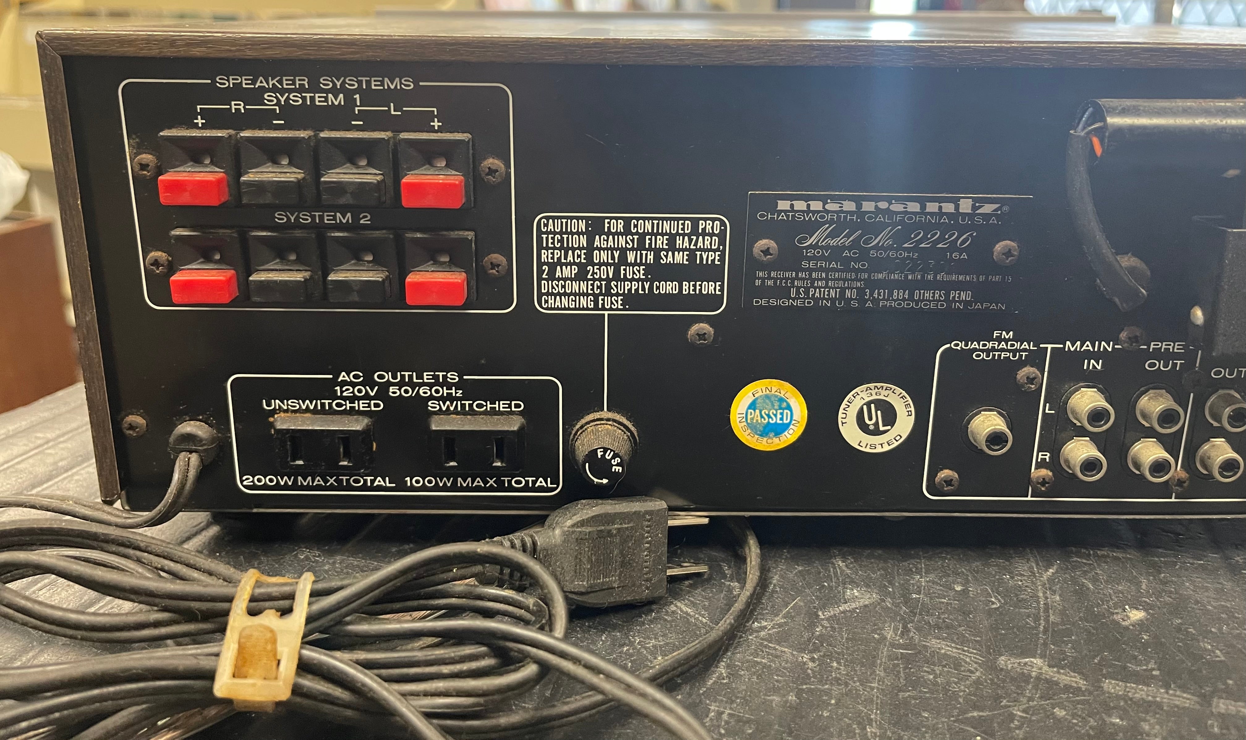Marantz 2226 Stereophonic Receiver