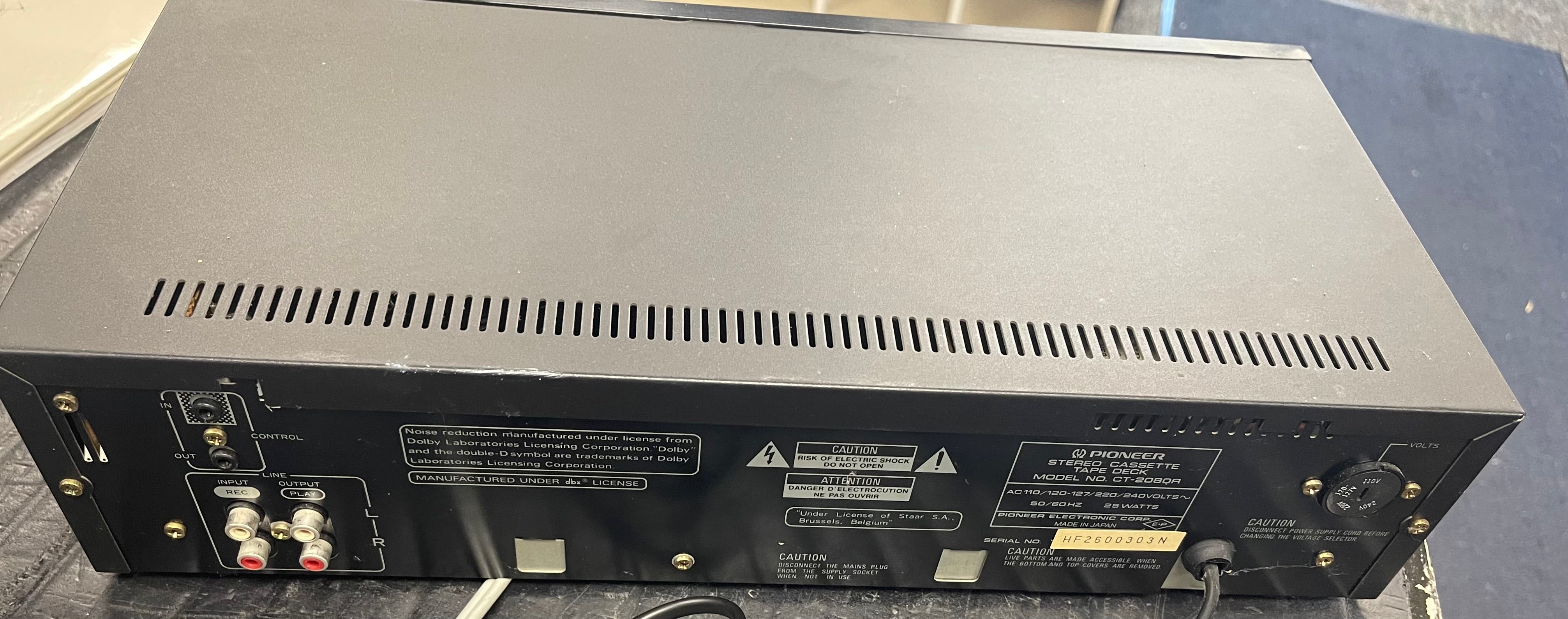 Pioneer CT-2080R Cassette Player