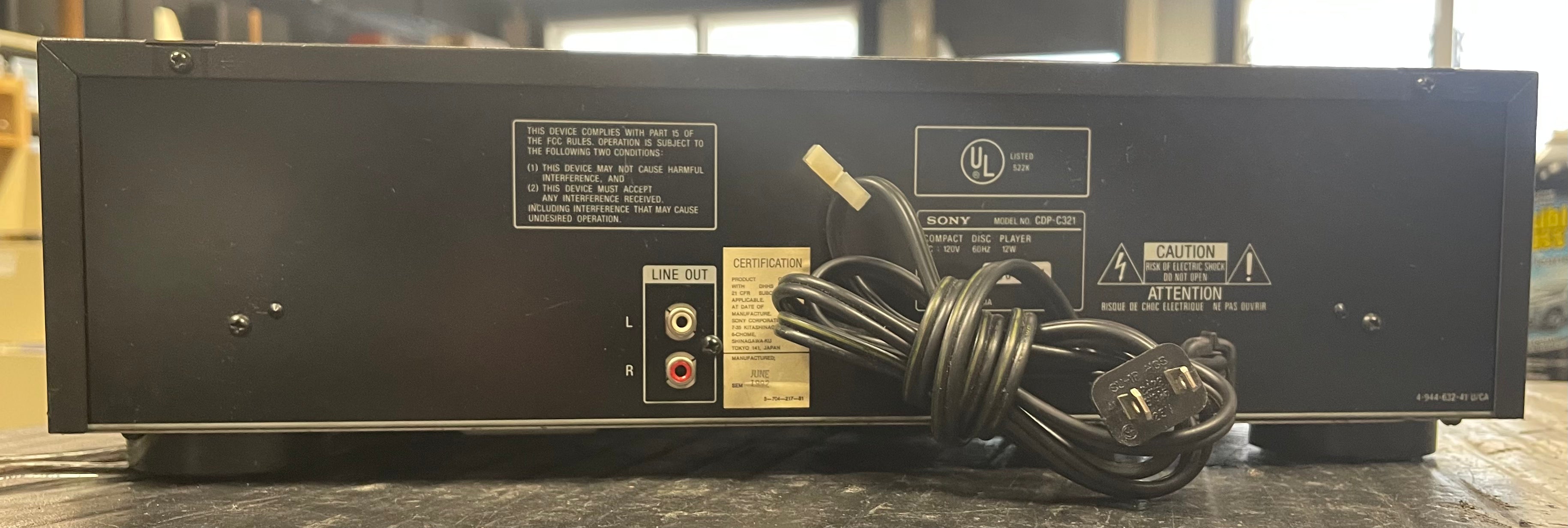 Sony CDP-C321 5 Disc CD Player
