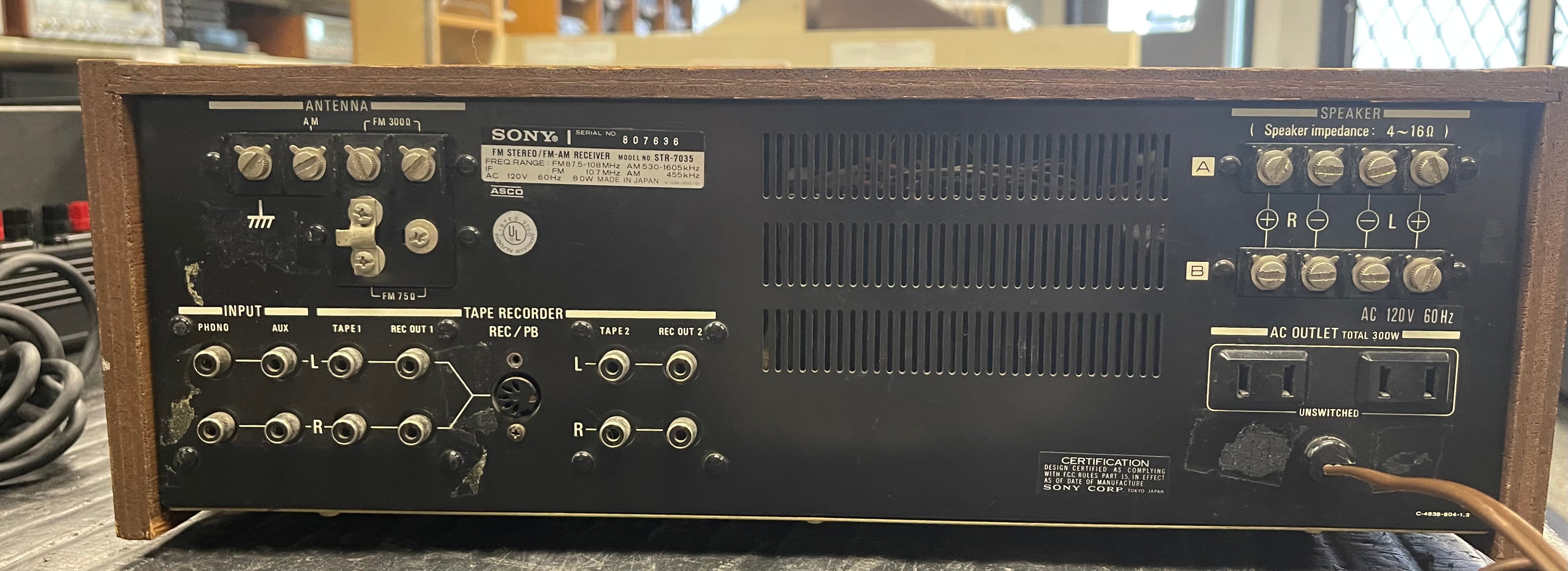 Sony STR-7035 Receiver
