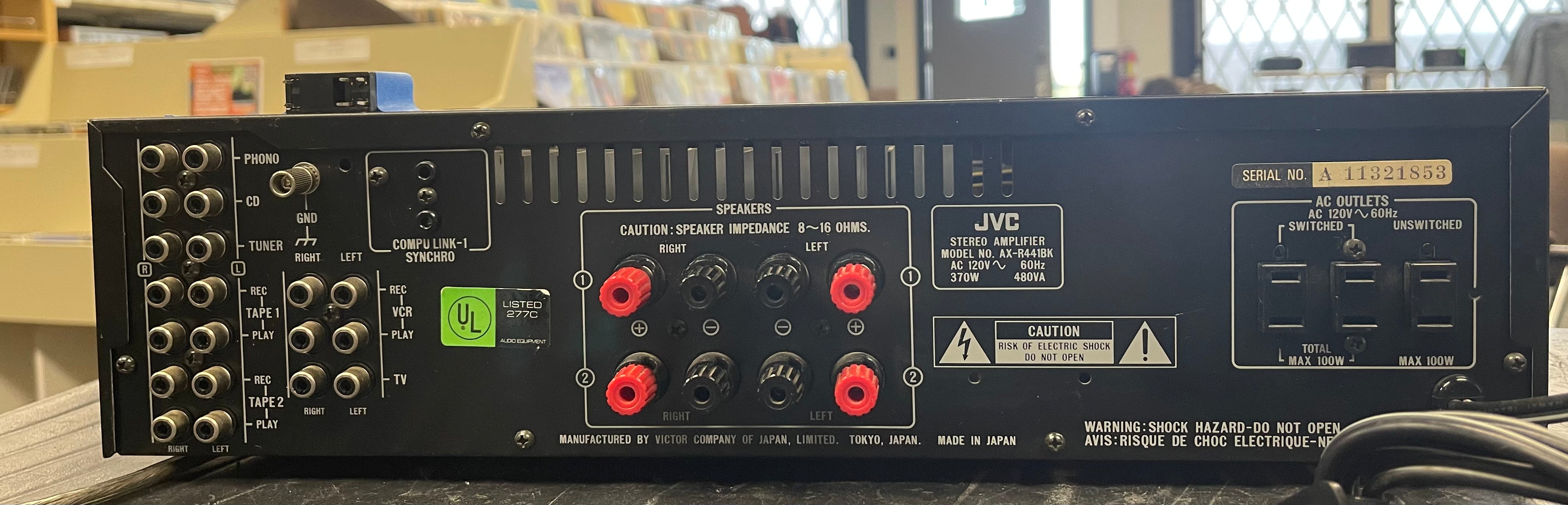 JVC AX-R441 Receiver W/EQ