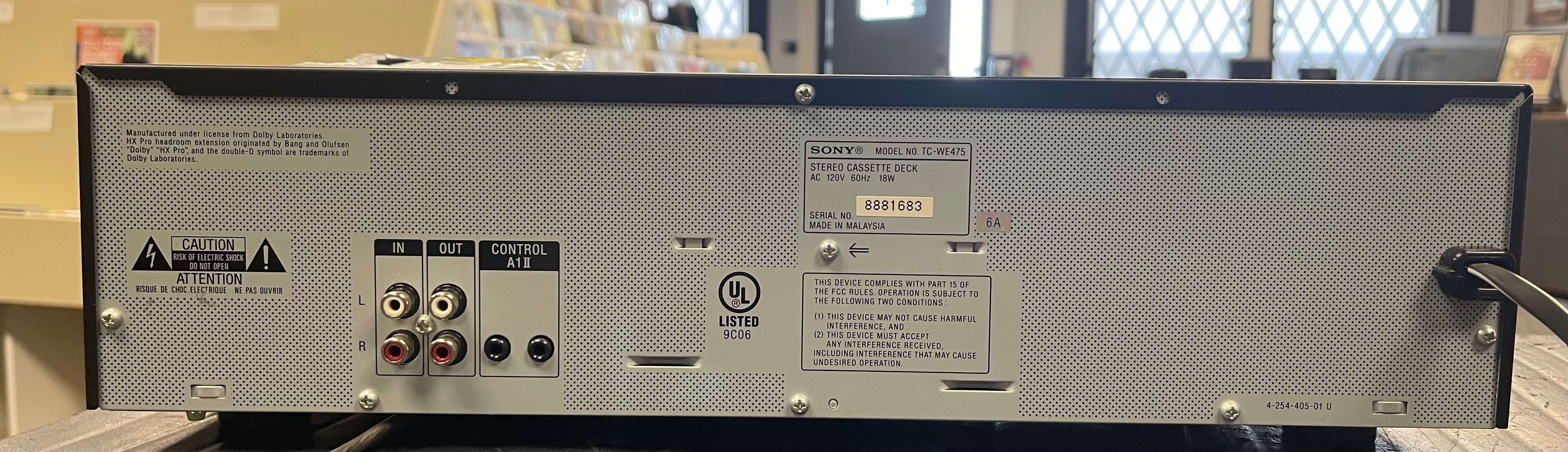 Sony TC-WE475 Cassette Player/Recorder