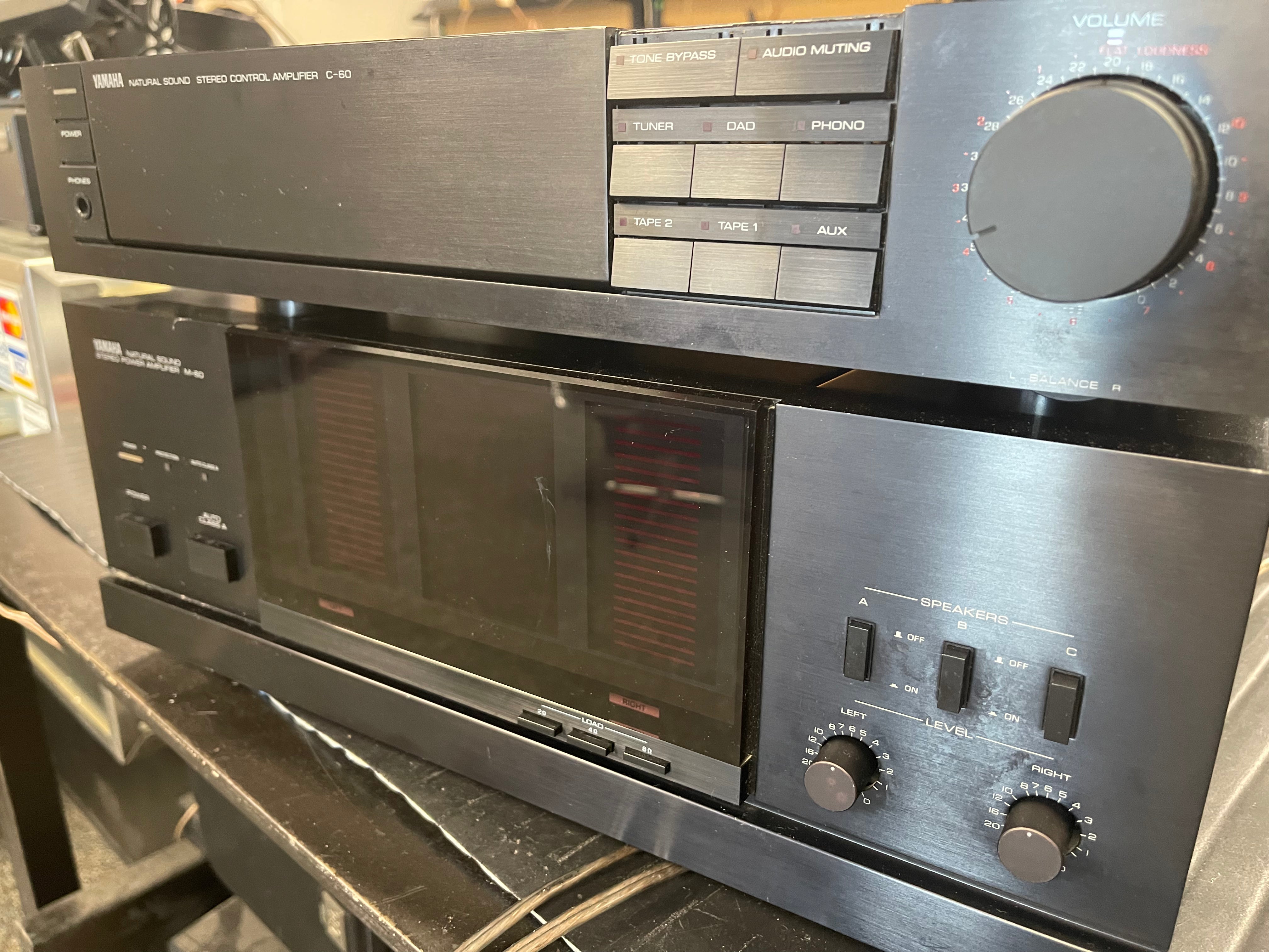 Yamaha C60 Pre Amp/M60 Power Amp Set