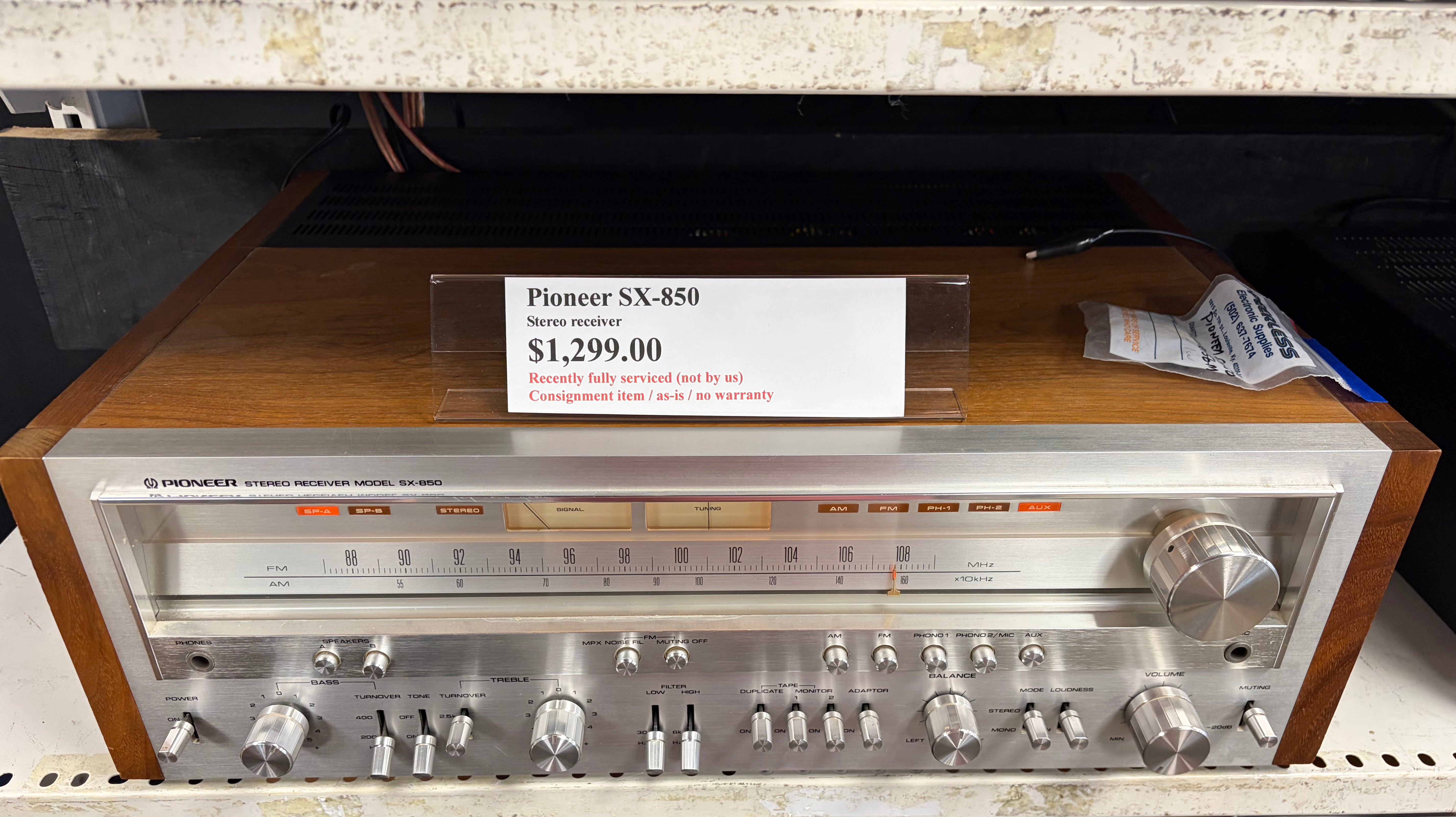 Pioneer SX-850 Stereo Receiver
