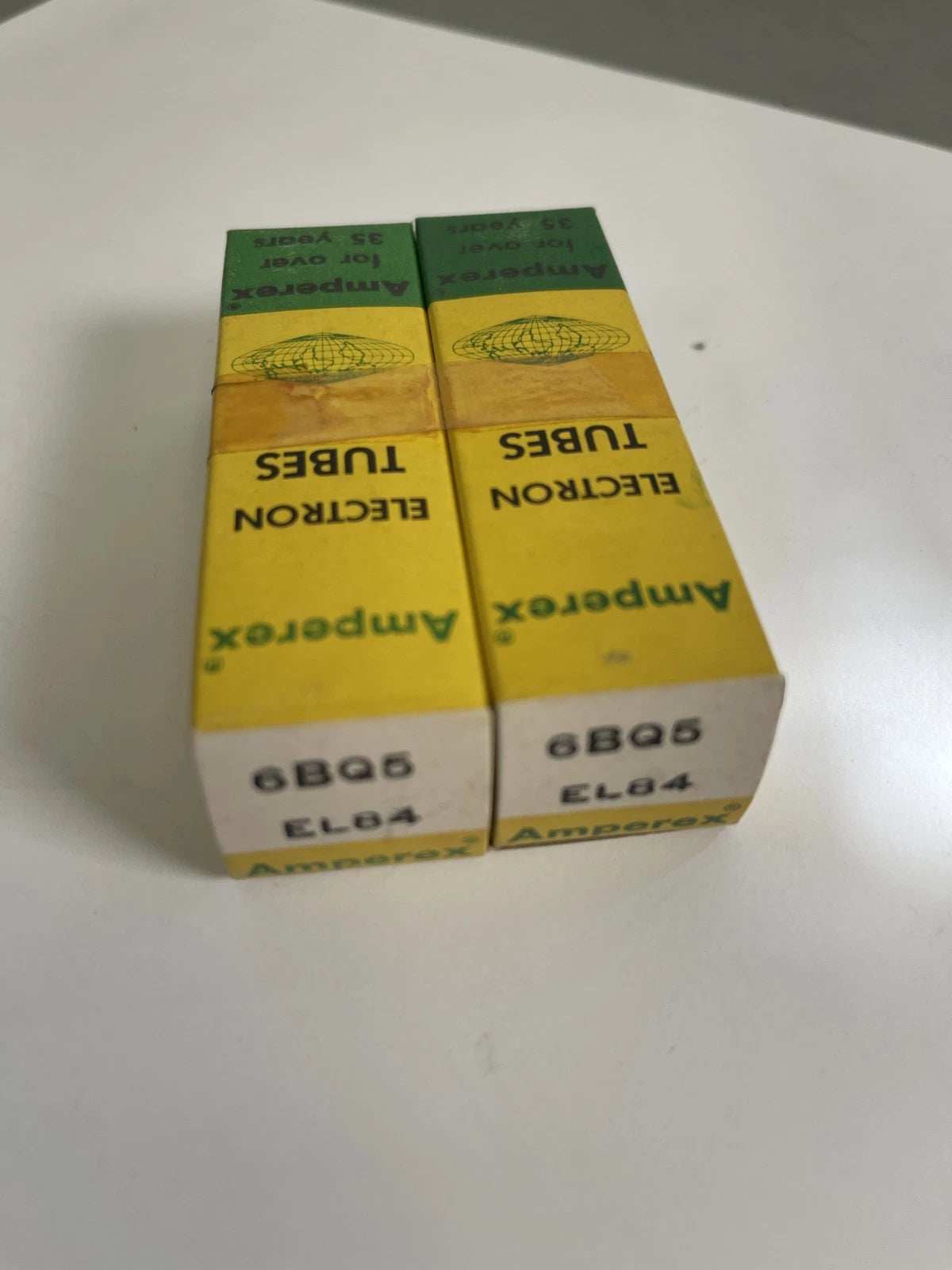 MATCHED PAIR of Amperex 6BQ5 / EL84 Output tubes. 