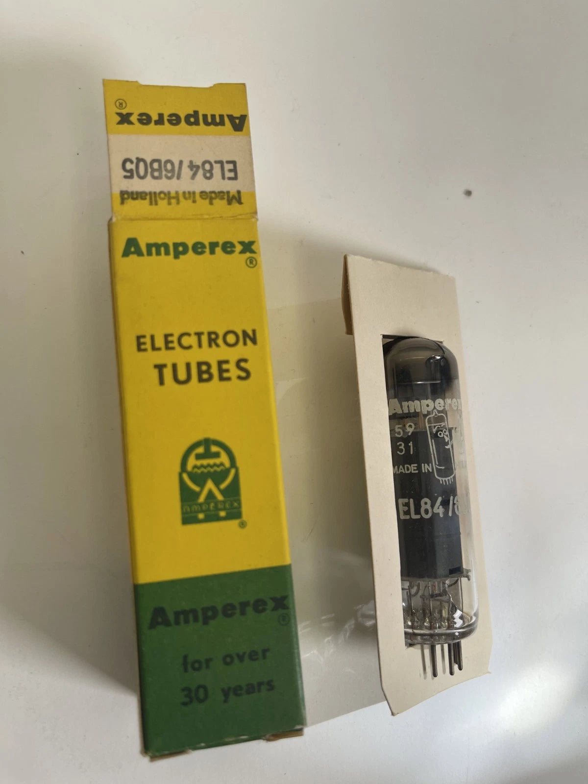 NOS Amperex 6BQ5 / EL84 Bugle Boy Output Tube