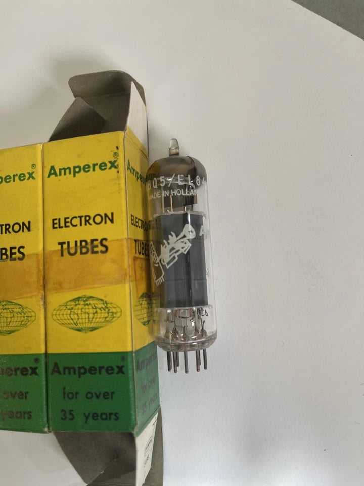 MATCHED PAIR of Amperex 6BQ5 / EL84 Output tubes. 