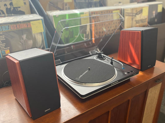 AT-LP70X - Fully Automatic Belt-Drive Turntable + R1700 Powered Speakers w/Bluetooth