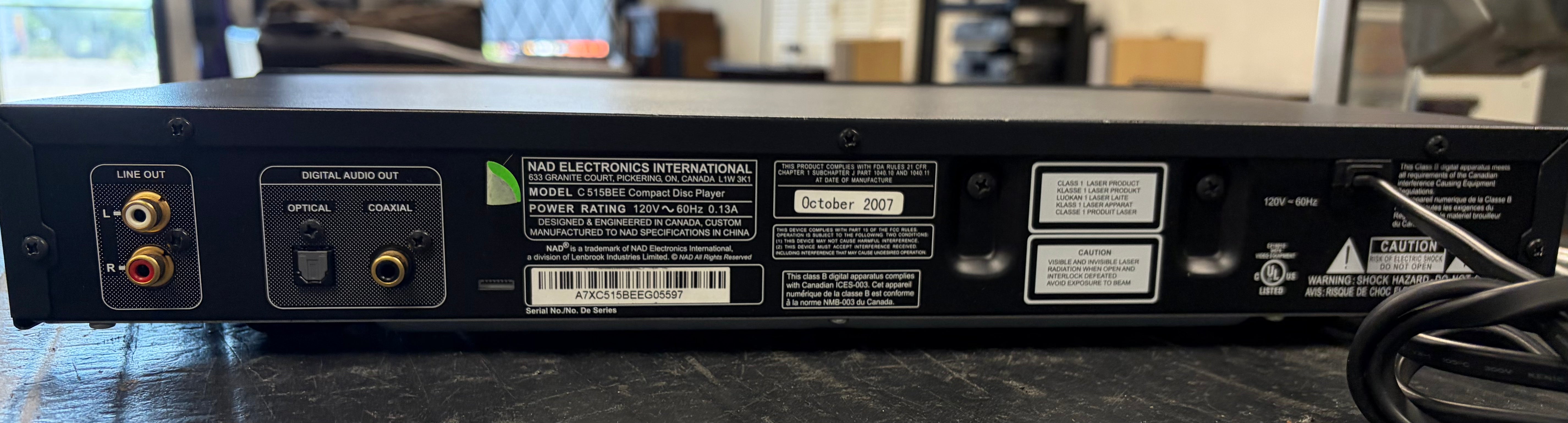 NAD C-515BEE Compact Disc Player