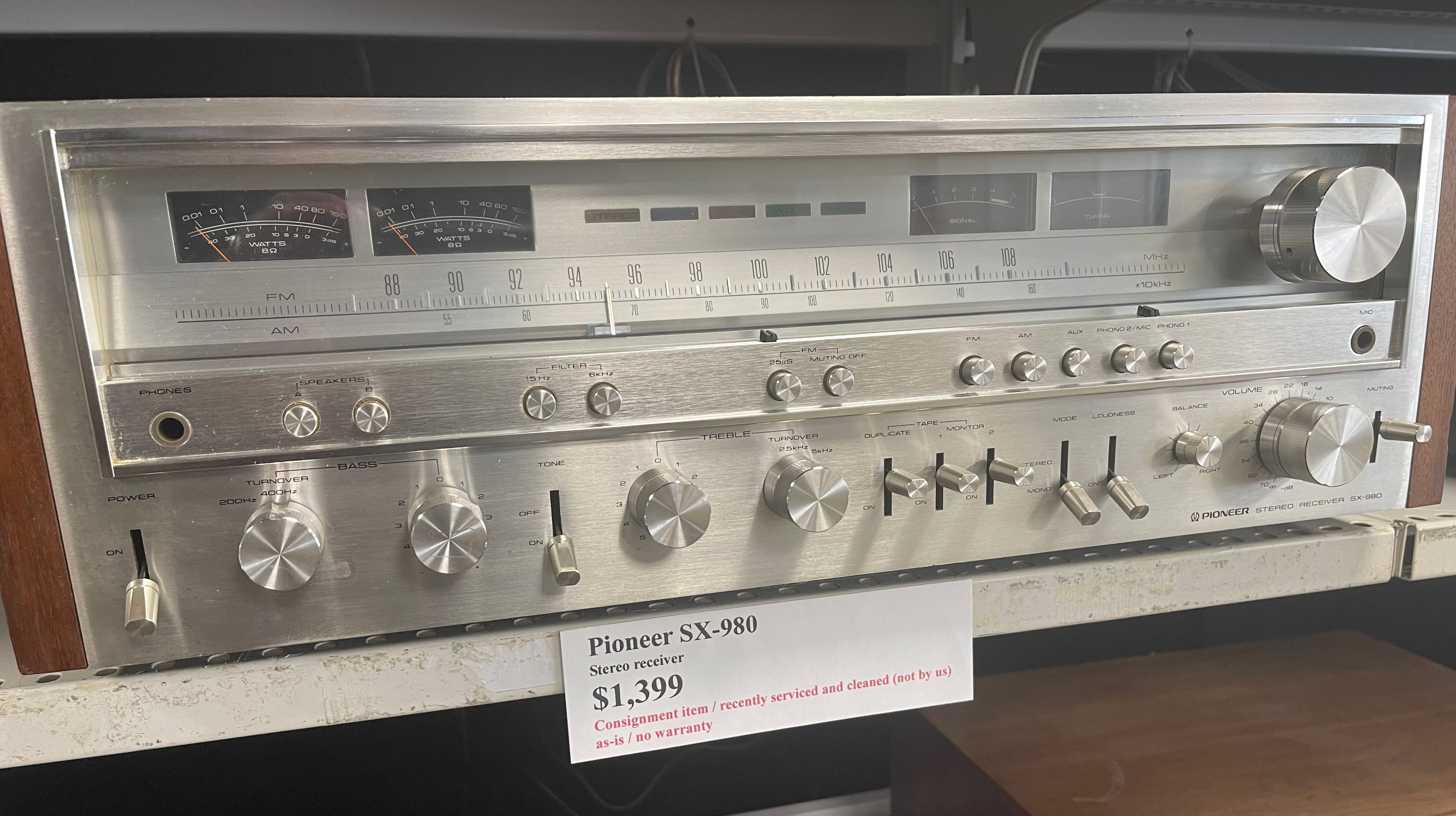 Pioneer SX-980 Stereo Receiver