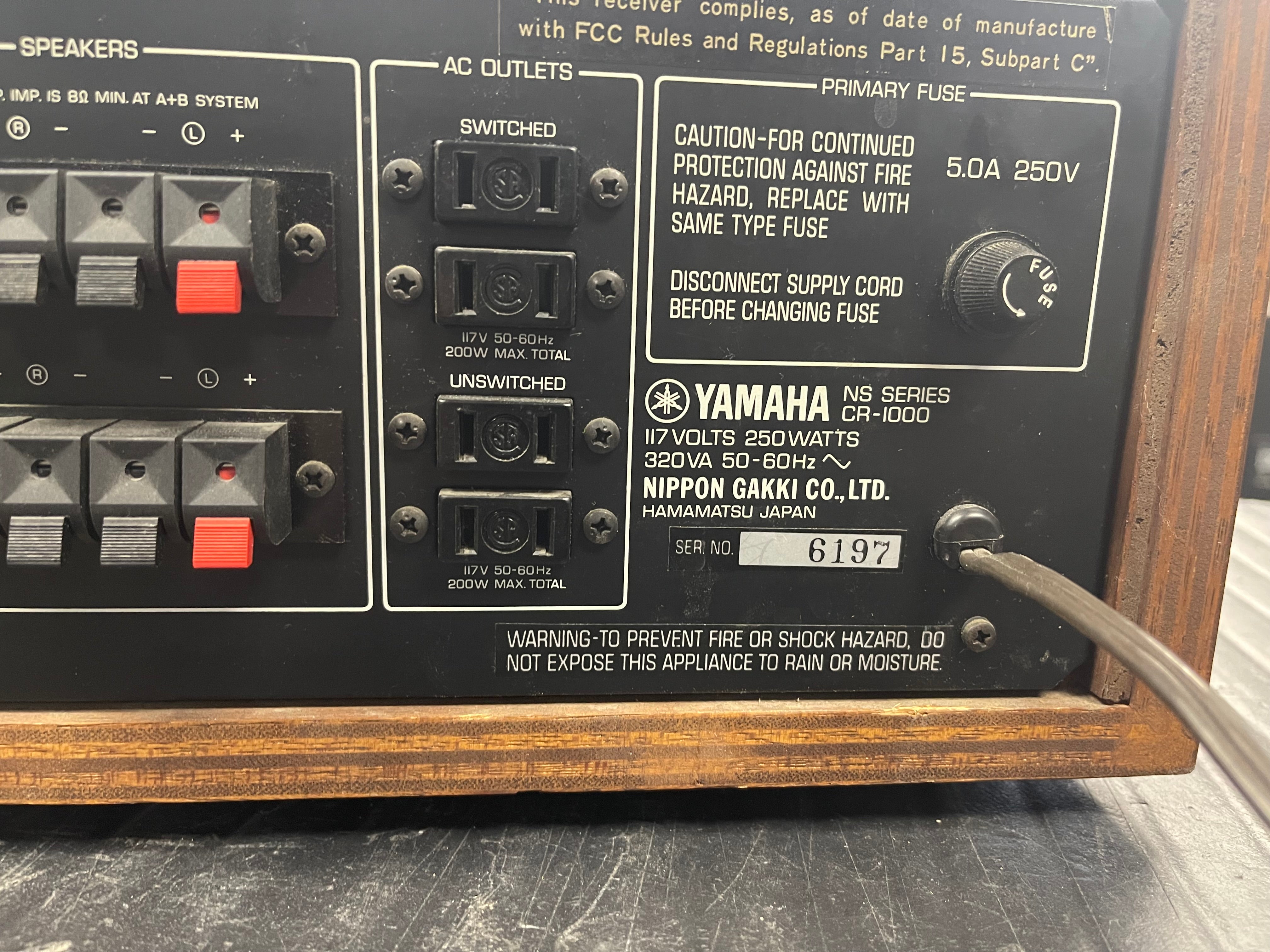 Yamaha CR-1000 Natural Sound Stereo Receiver