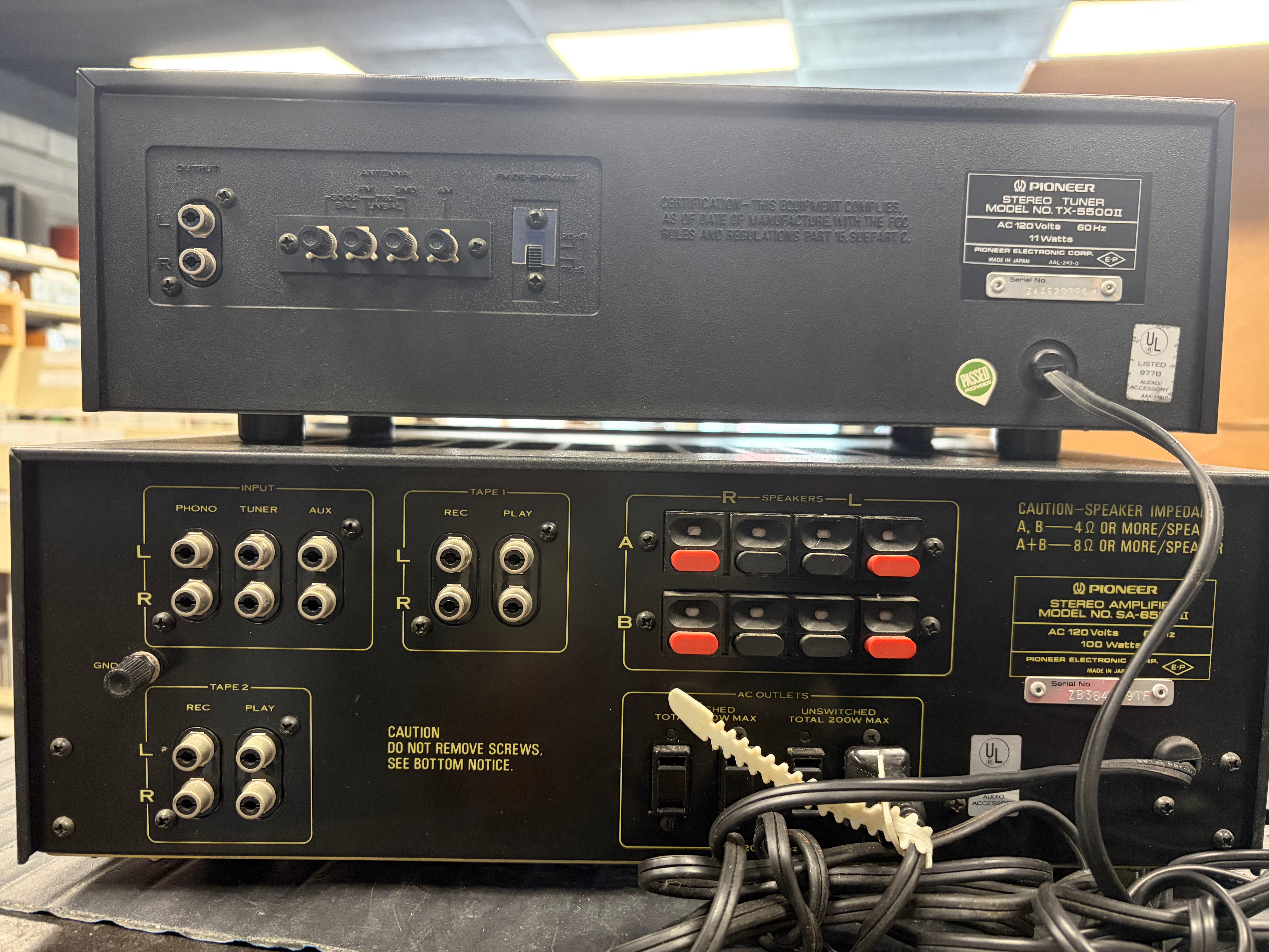 Pioneer SA 6500 MKII Amp and TX 5500 MKII Tuner Set