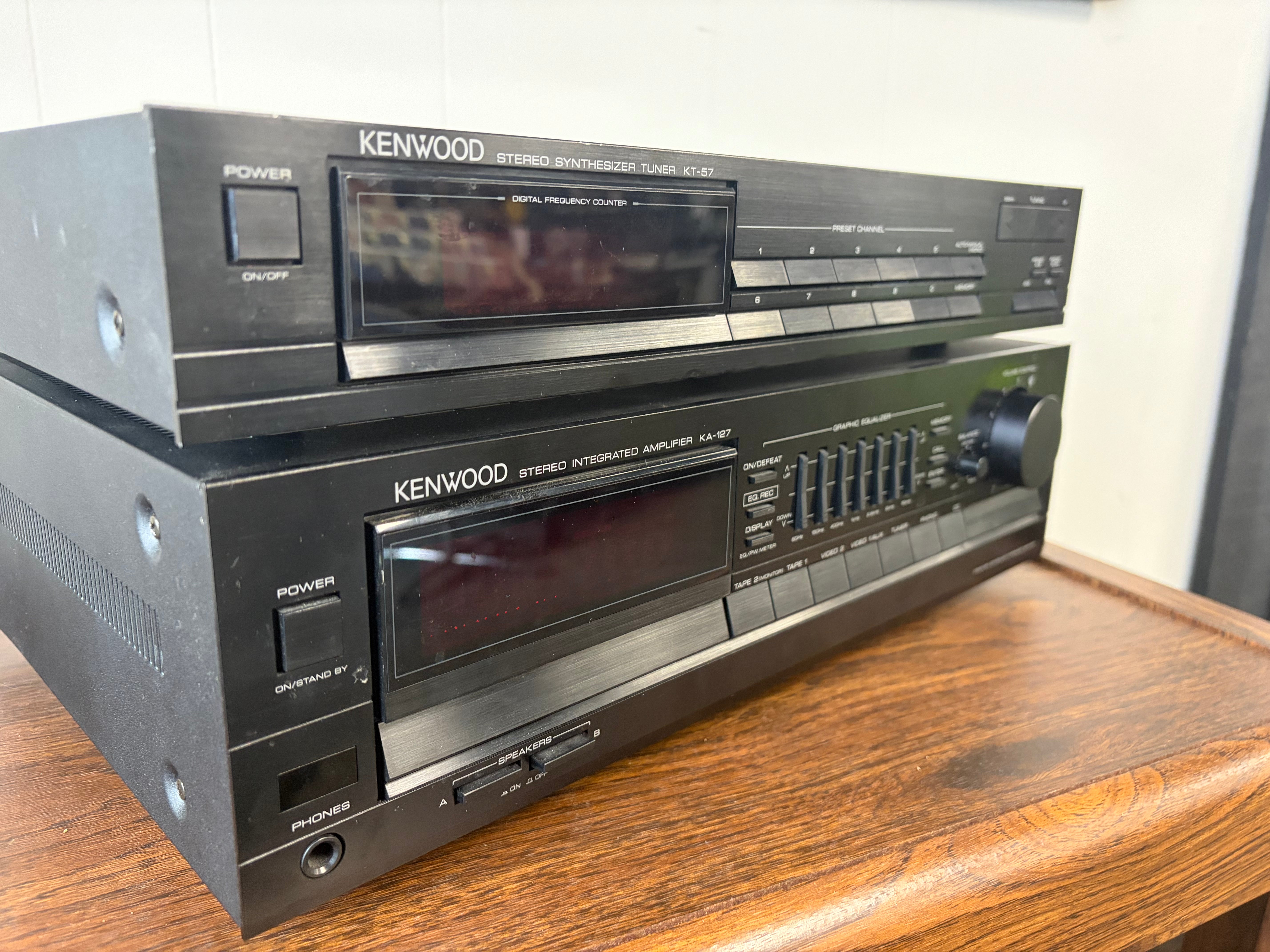 Kenwood KA 127 Integrated Amp and KT 57 AM/FM Tuner Set