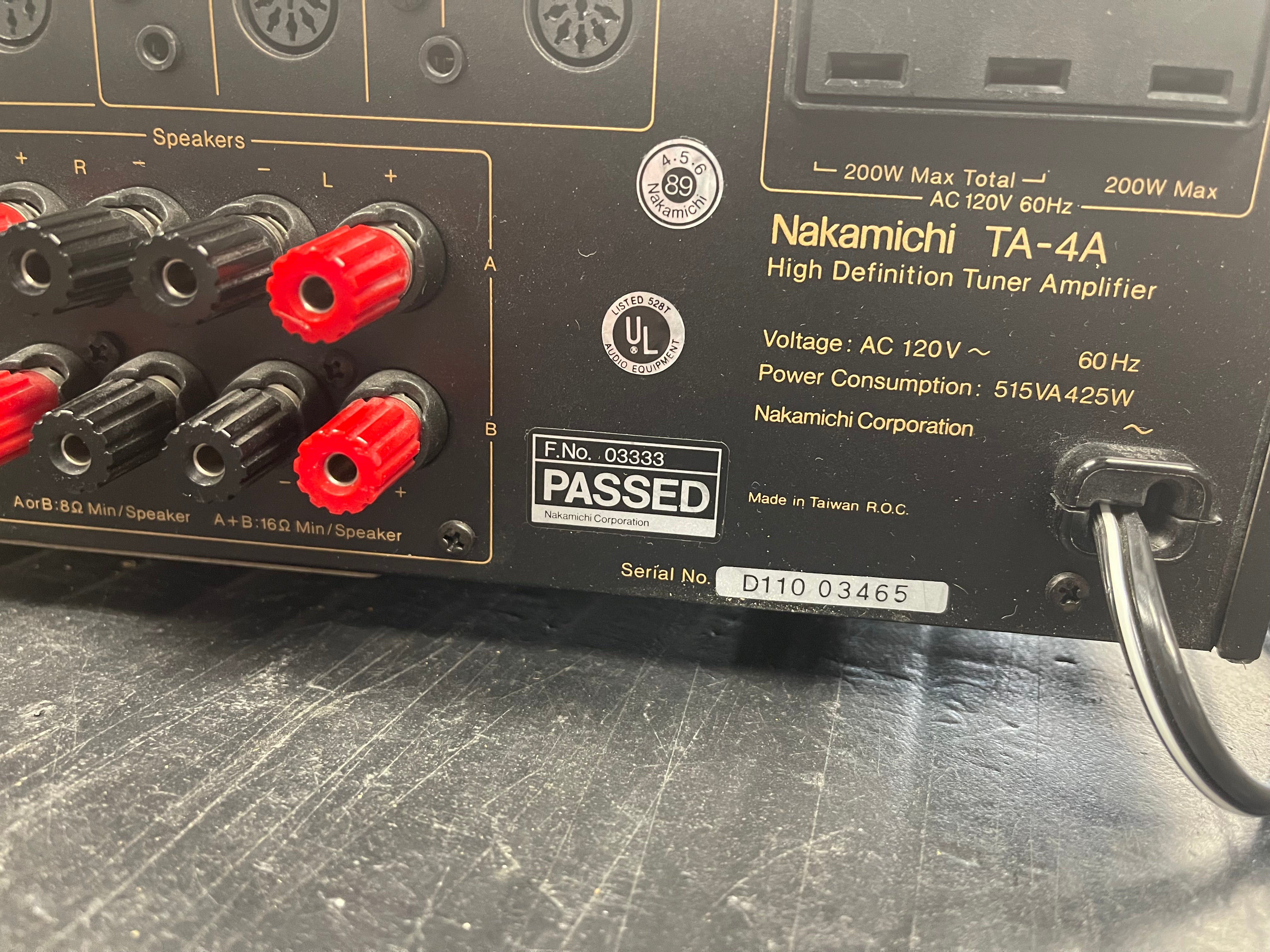 Nakamichi TA-4A Tuner Amplifier With Remote