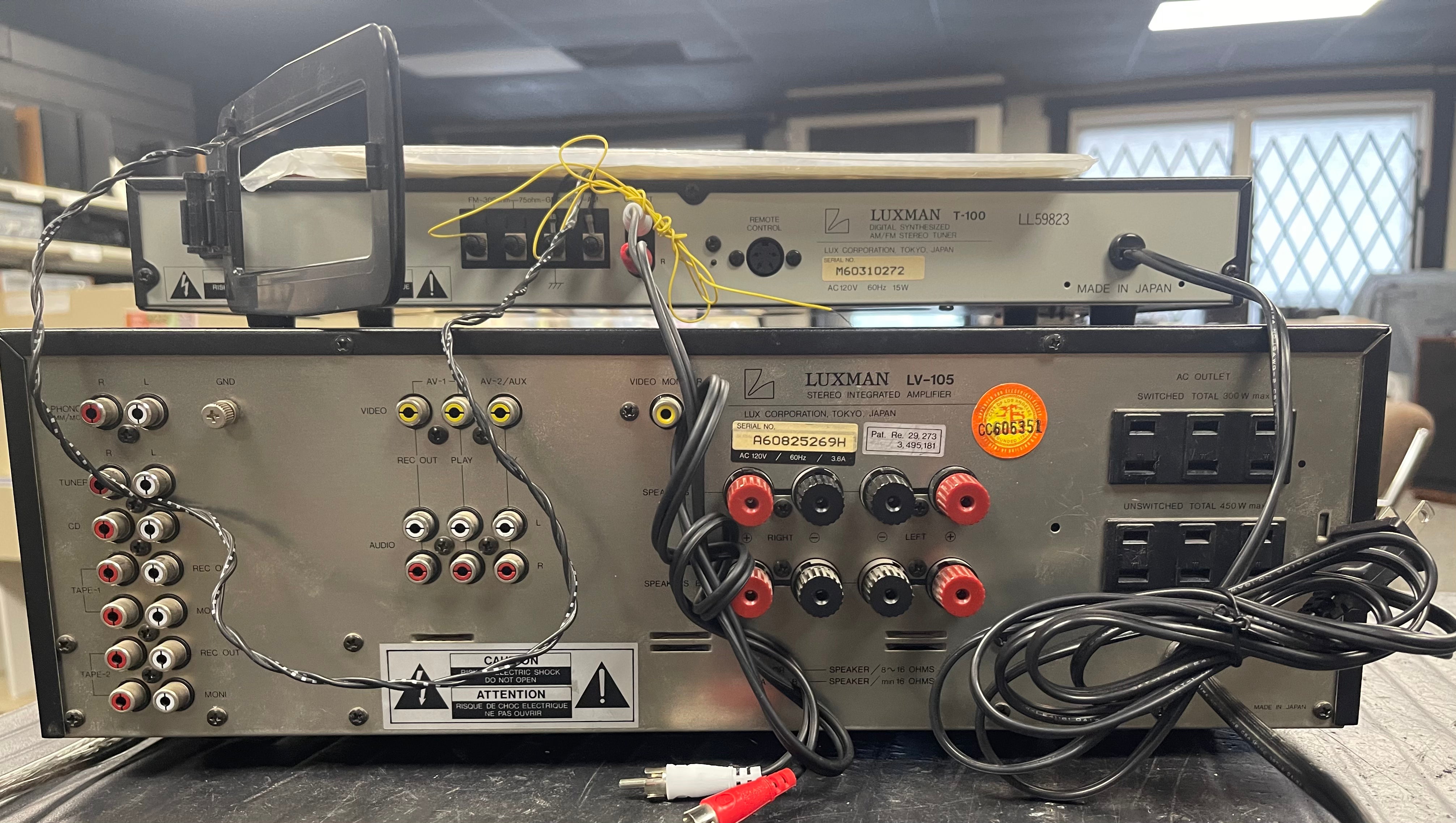 Luxman LV-105 HYBRID TUBE AMP/T-100 Tuner Set