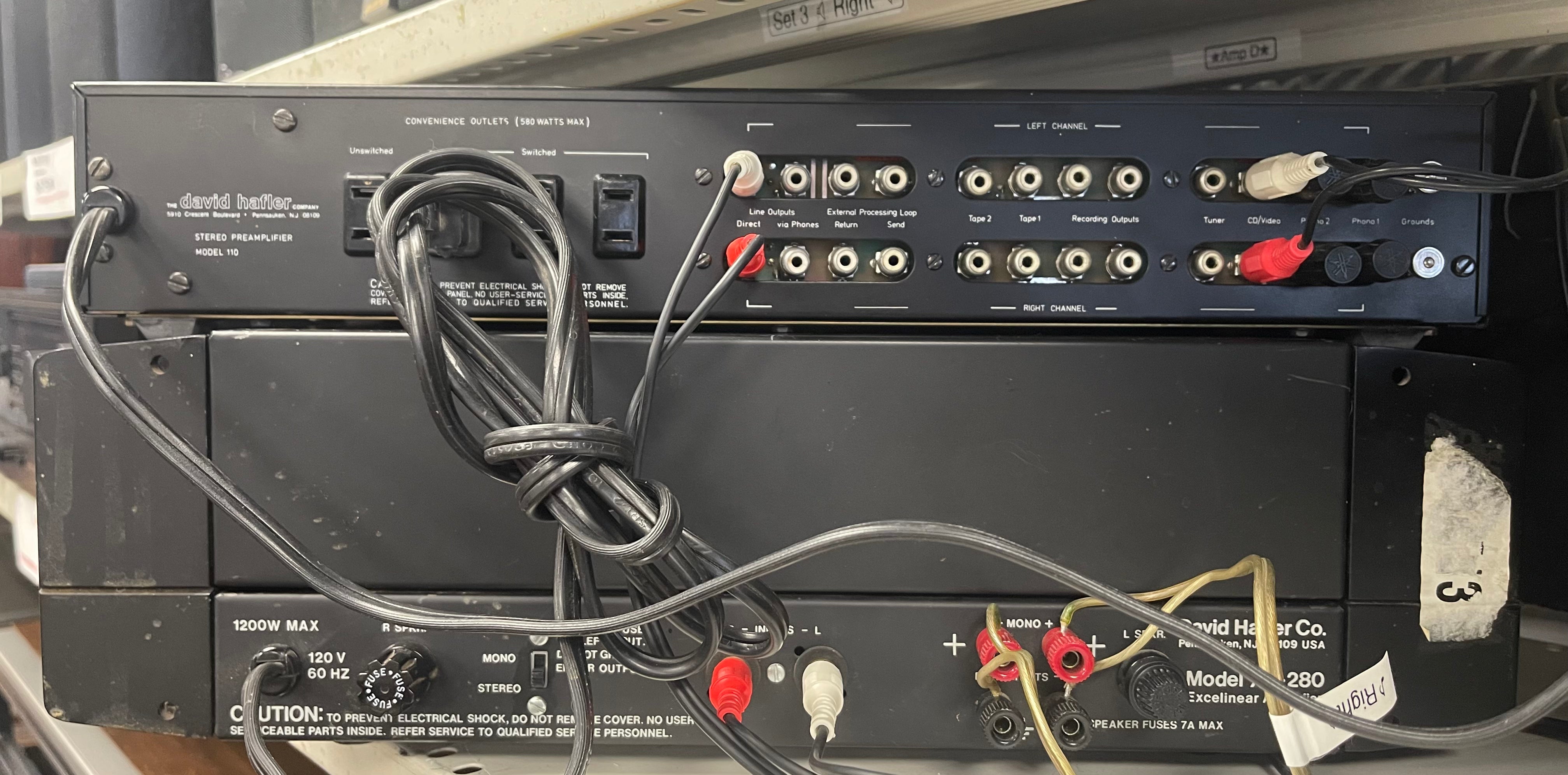 HAFLER XL 280 AMP/110 PREAMP SET