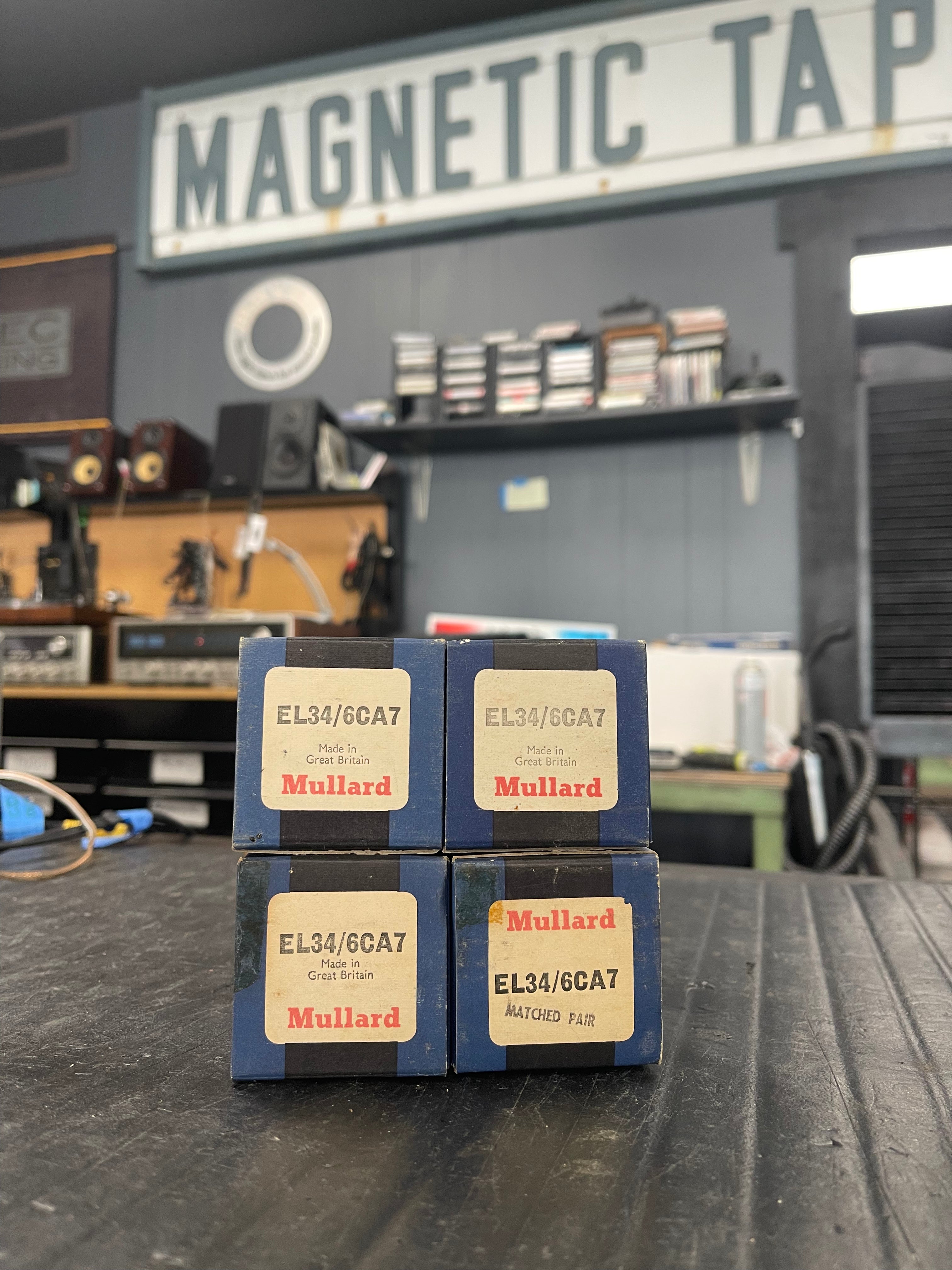 NOS Matched Quad Mullard EL34 Output Tubes