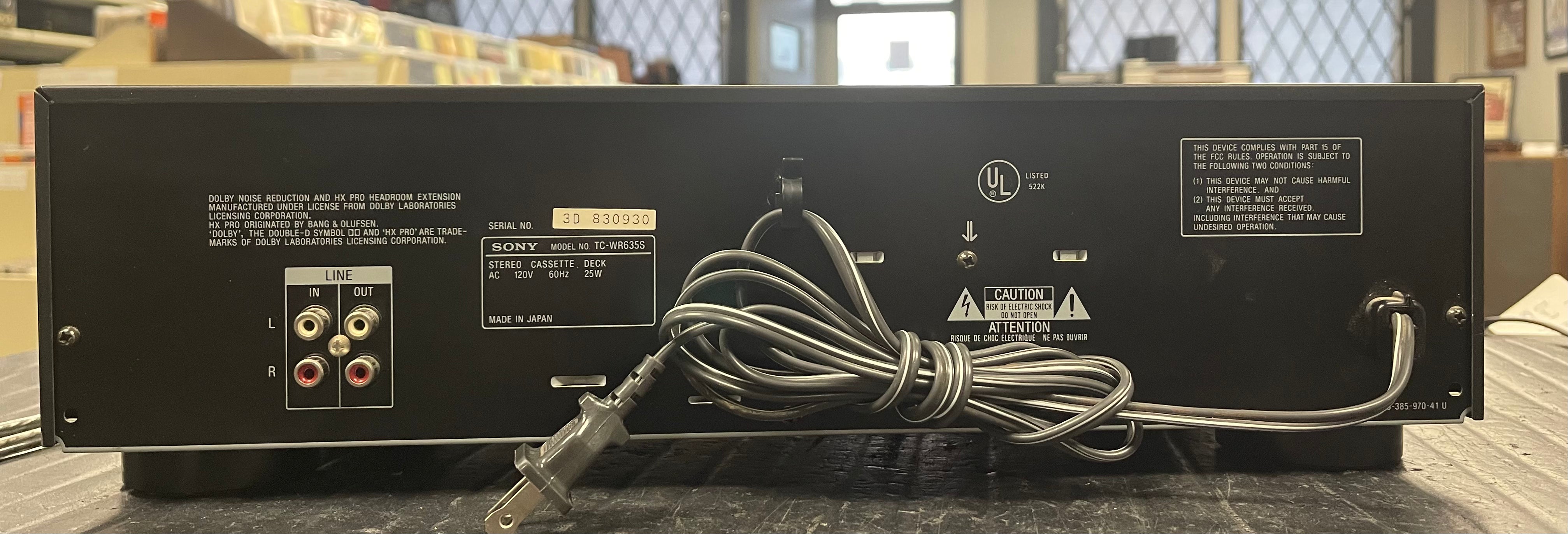 Sony TC WR635S Double Cassette Deck