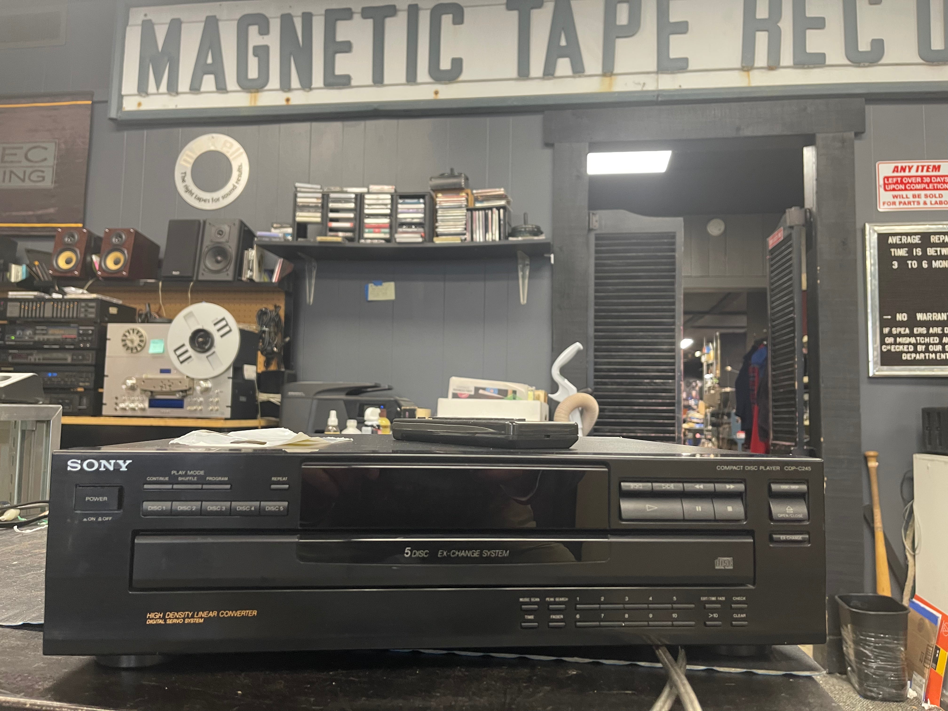 Sony CDP-C245 Multi Disc Player With Remote