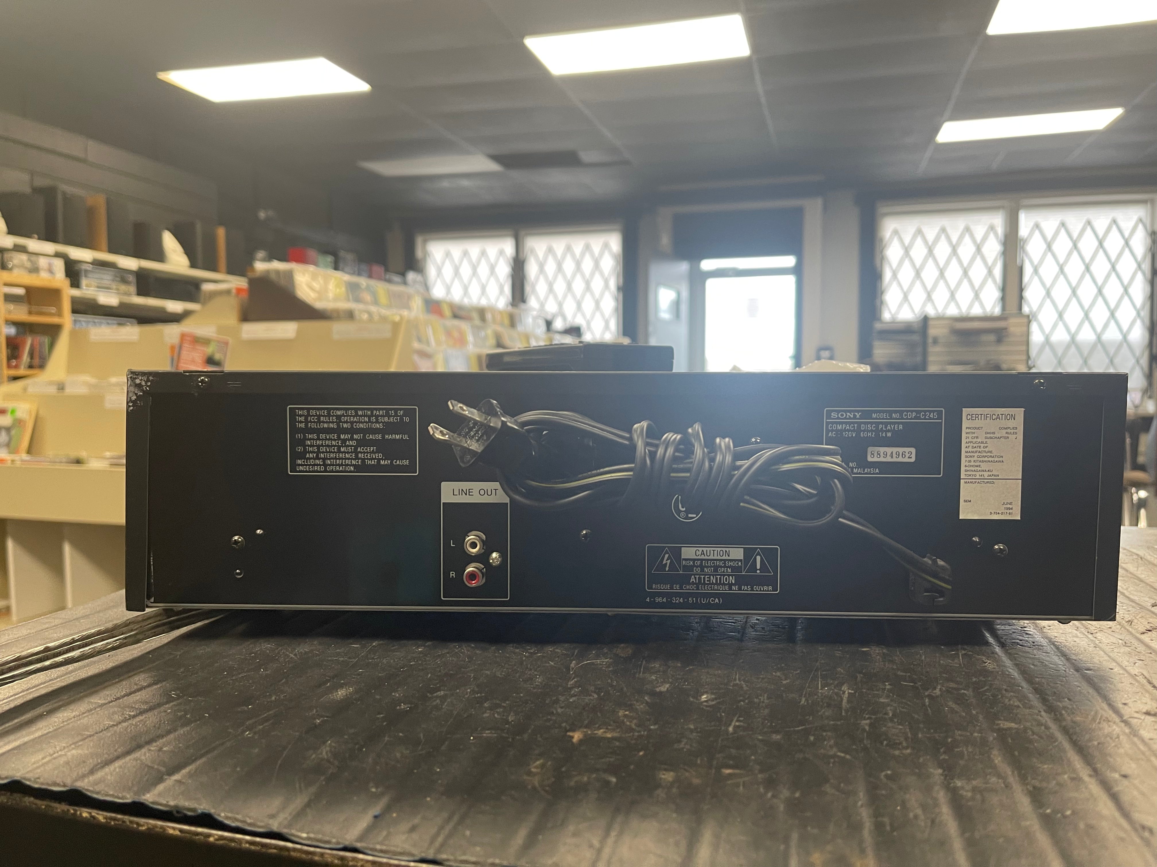 Sony CDP-C245 Multi Disc Player With Remote