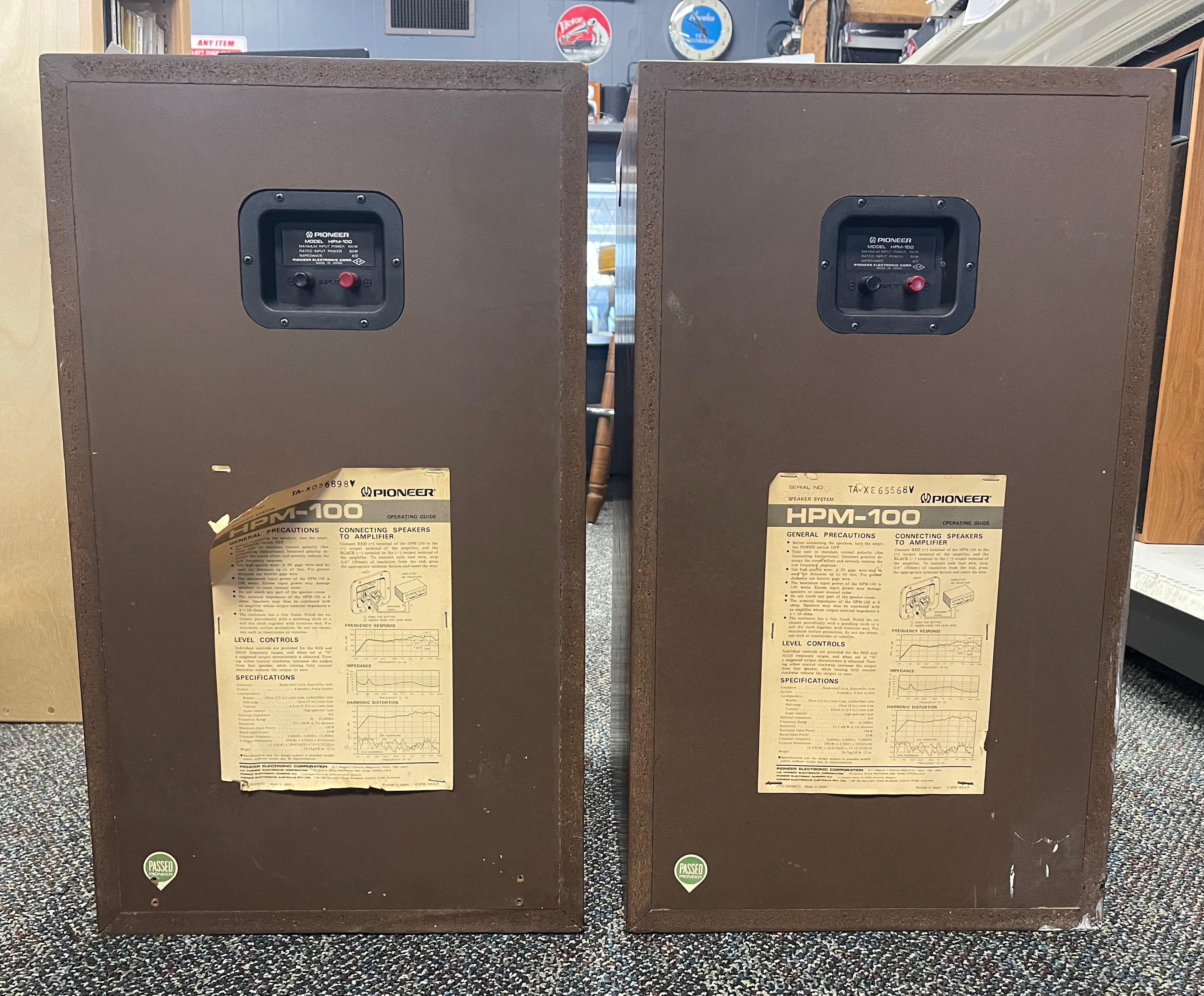 Pioneer HPM-100 4 Speaker 4 Way Loudspeaker System!