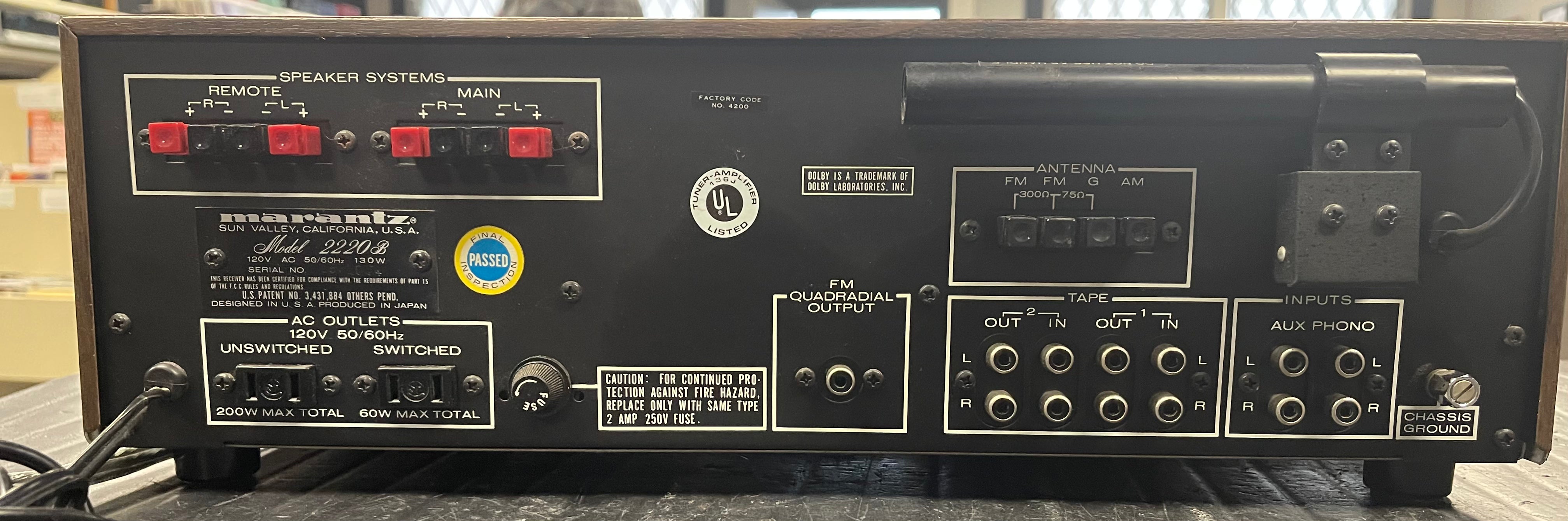 Marantz 2220B Receiver