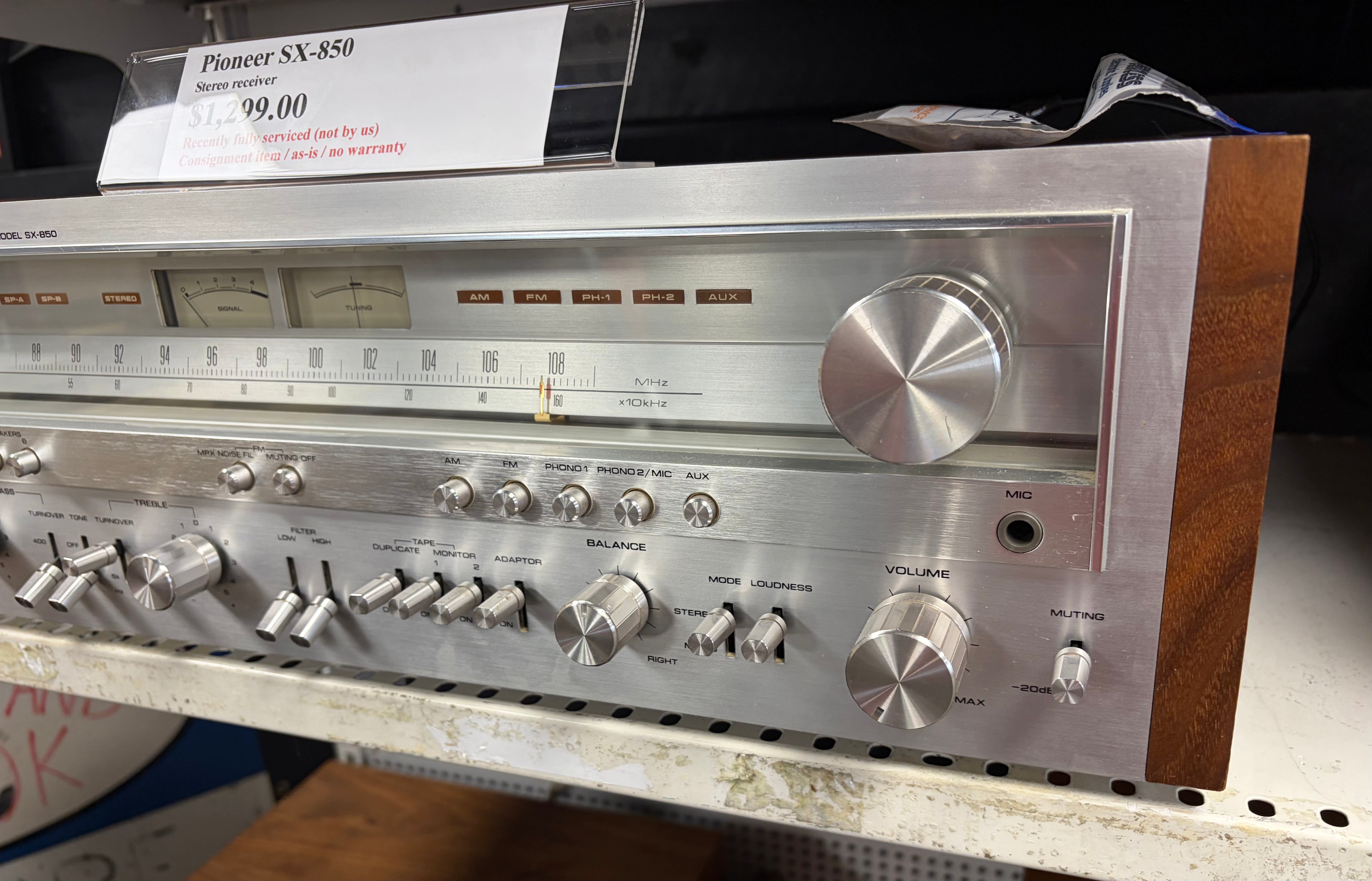 Pioneer SX-850 Stereo Receiver