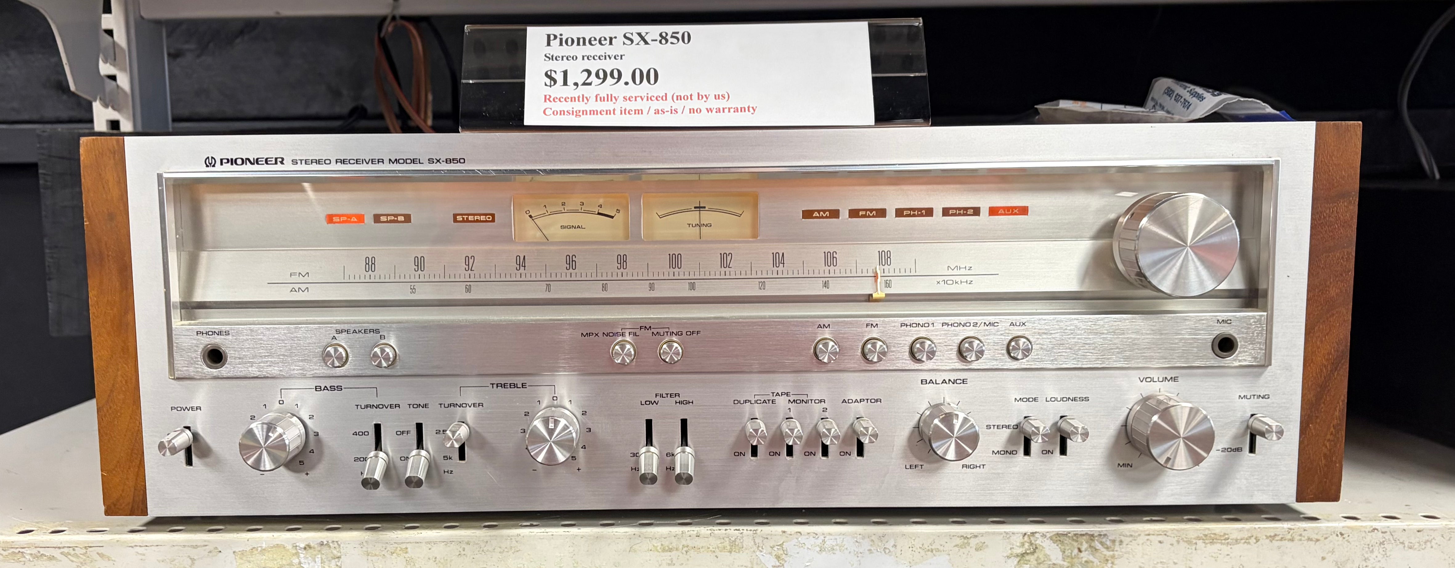 Pioneer SX-850 Stereo Receiver