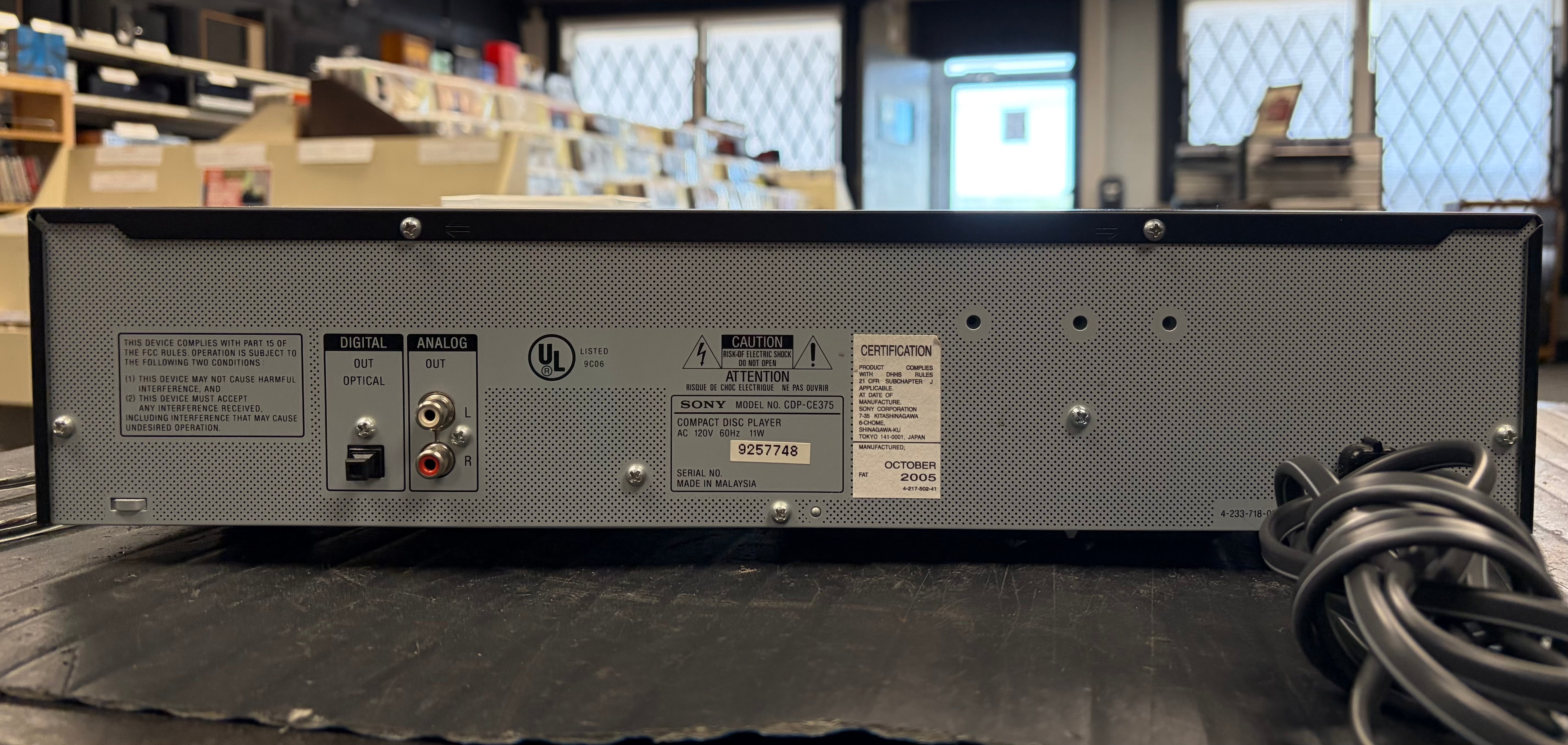 Sony CDP-CE375 5 CD Multi Player