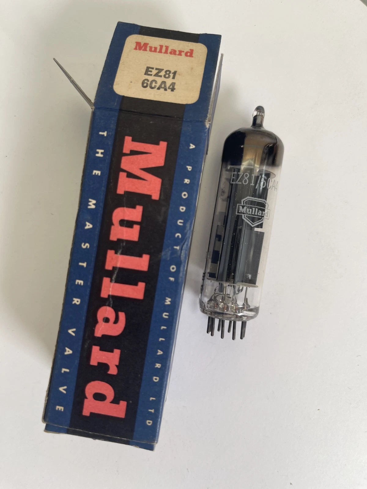 NOS Mullard EZ81 6CA4 Square Getter Rectifier Tube England