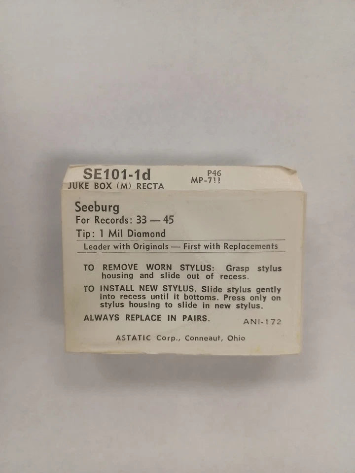 NOS Seeburg Jukebox Pickering Redhead 1 Mil Needle