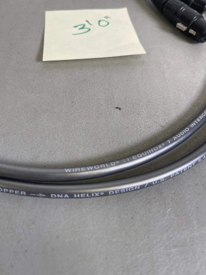 Wireworld Equinox 7 XLR Balanced To Analog RCA Unbalanced 3'