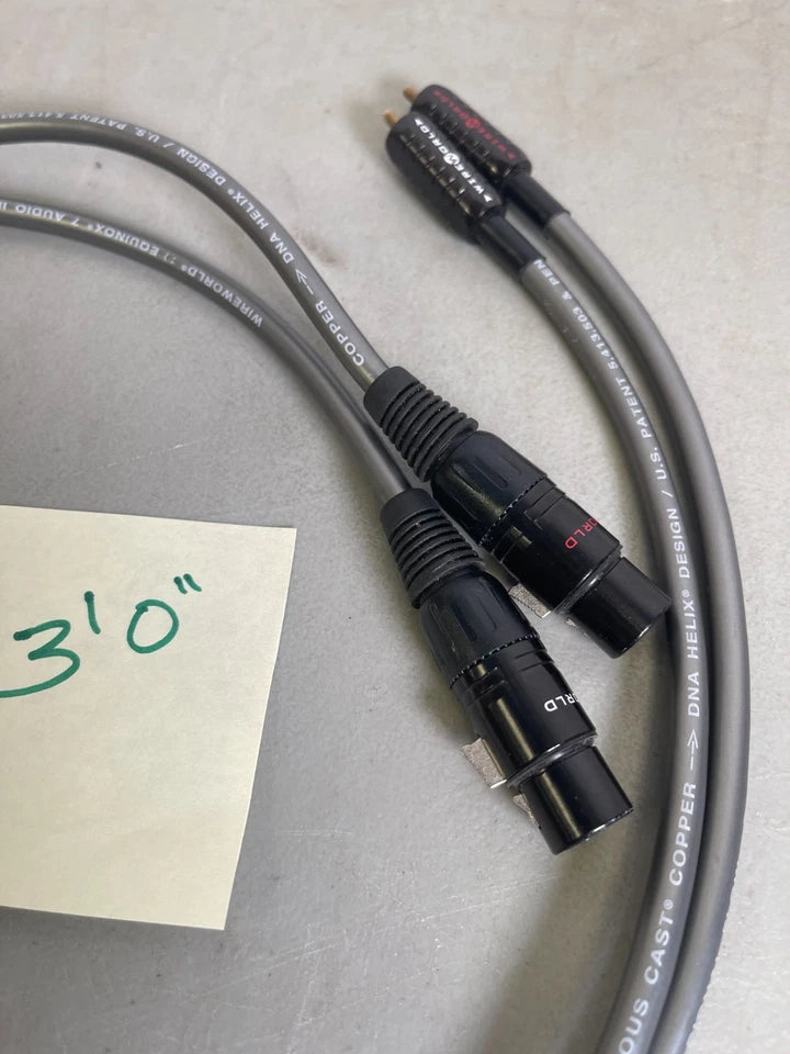 Wireworld Equinox 7 XLR Balanced To Analog RCA Unbalanced 3'